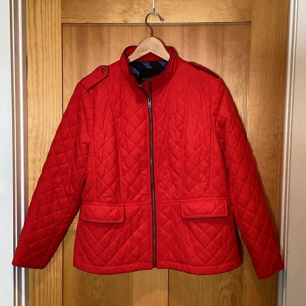 Talbots Red Quilted Puffer Jacket
